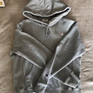 EUC CHAMPION hoodie—light gray—S